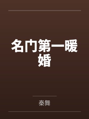 名门第一暖婚by秦舞