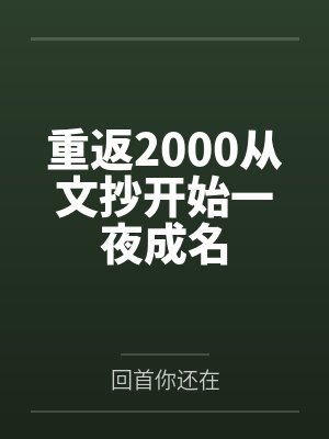 重返2000从文抄开始一夜成名
