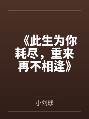 《此生为你耗尽，重来再不相逢》